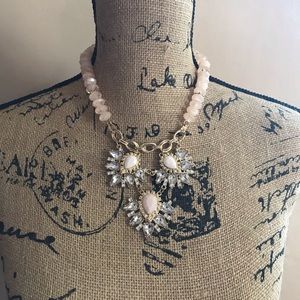 New York & Company Gold, Peach Statement Necklace